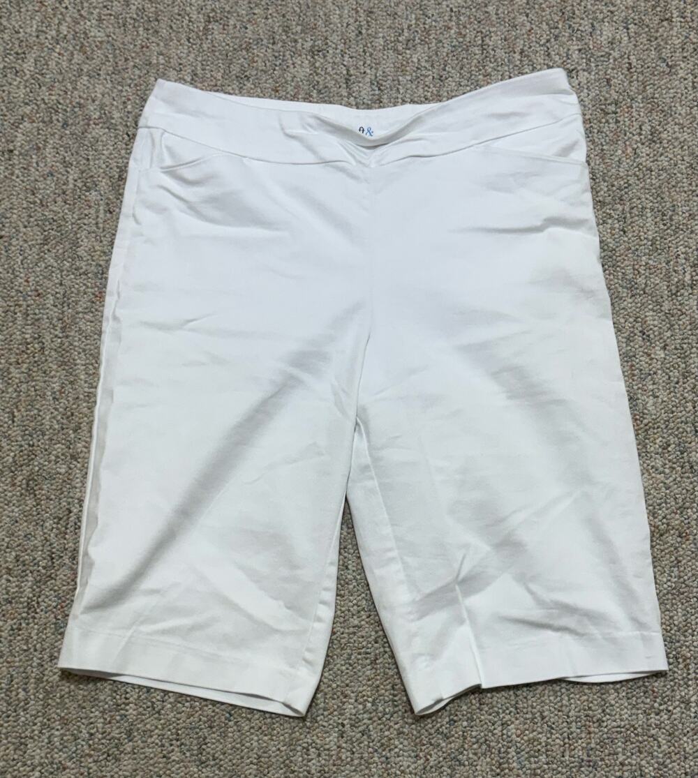 Croft & Barrow Effortless Stretch Bermuda Shorts White Stretch Size Regular 14